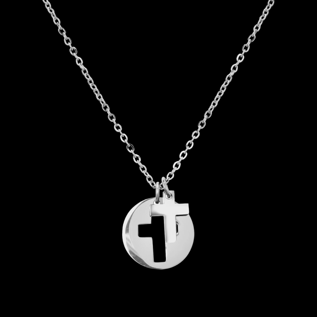 Cutout Cross Charm Necklace