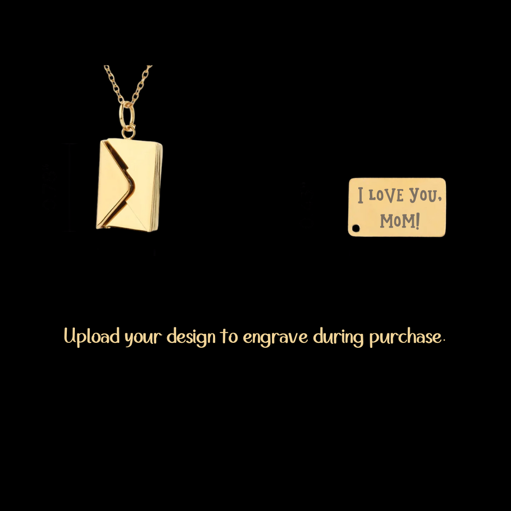 Envelope Necklace (Free Engraving)