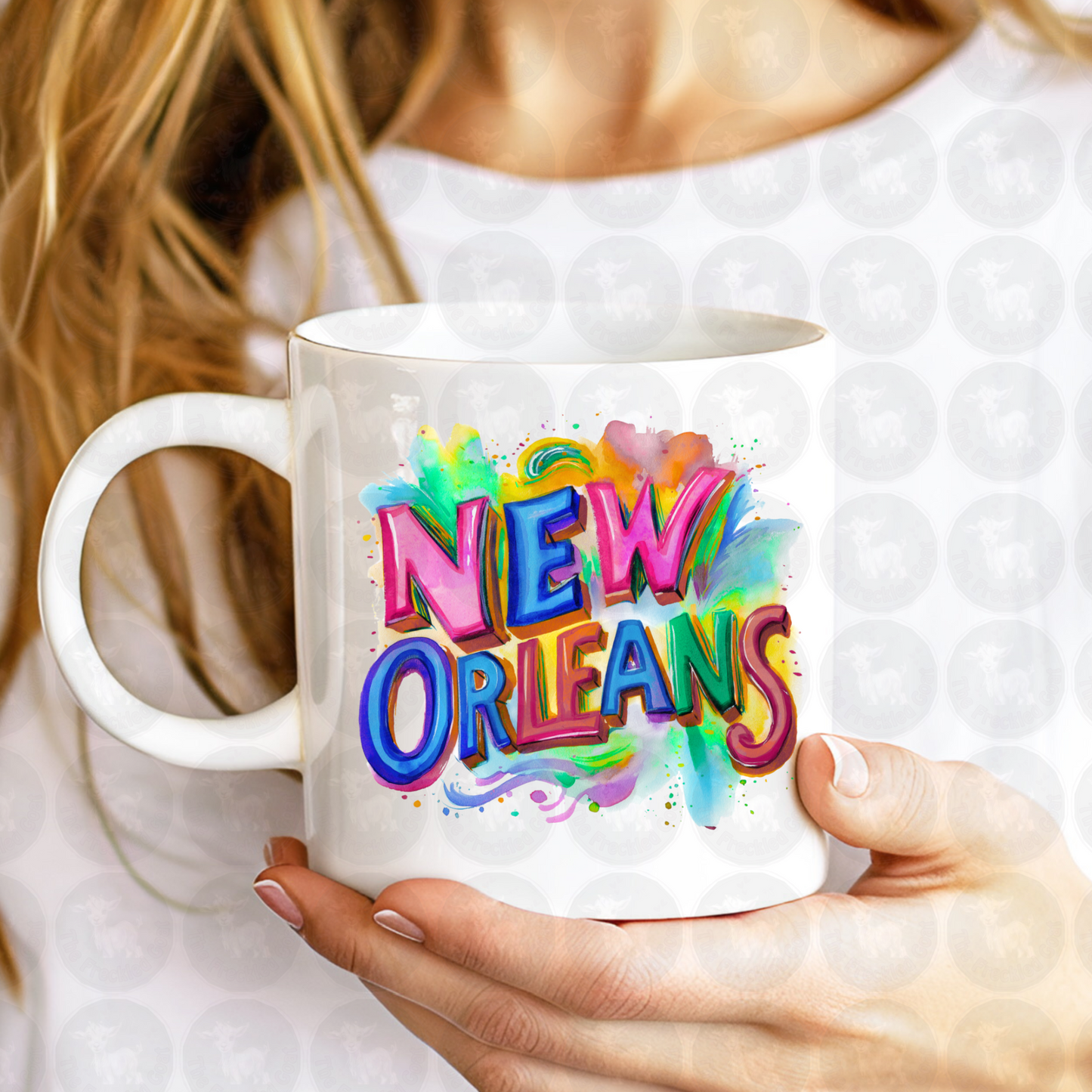 New Orleans Color Splash Graffiti Art | Vibrant Street Style City Print | Bold Watercolor Urban NOLA Poster or Shirt Design