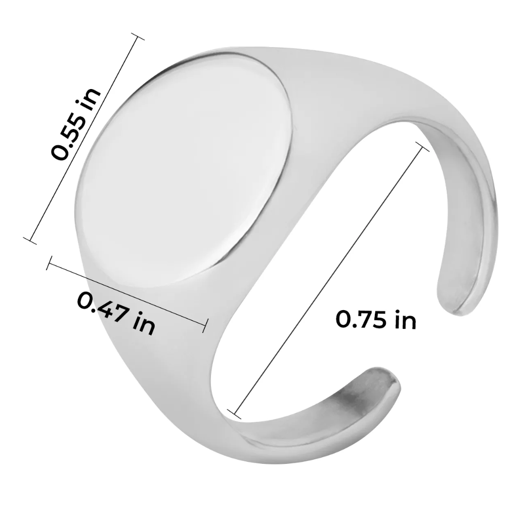 Oval Signet Ring (Free Engraving)