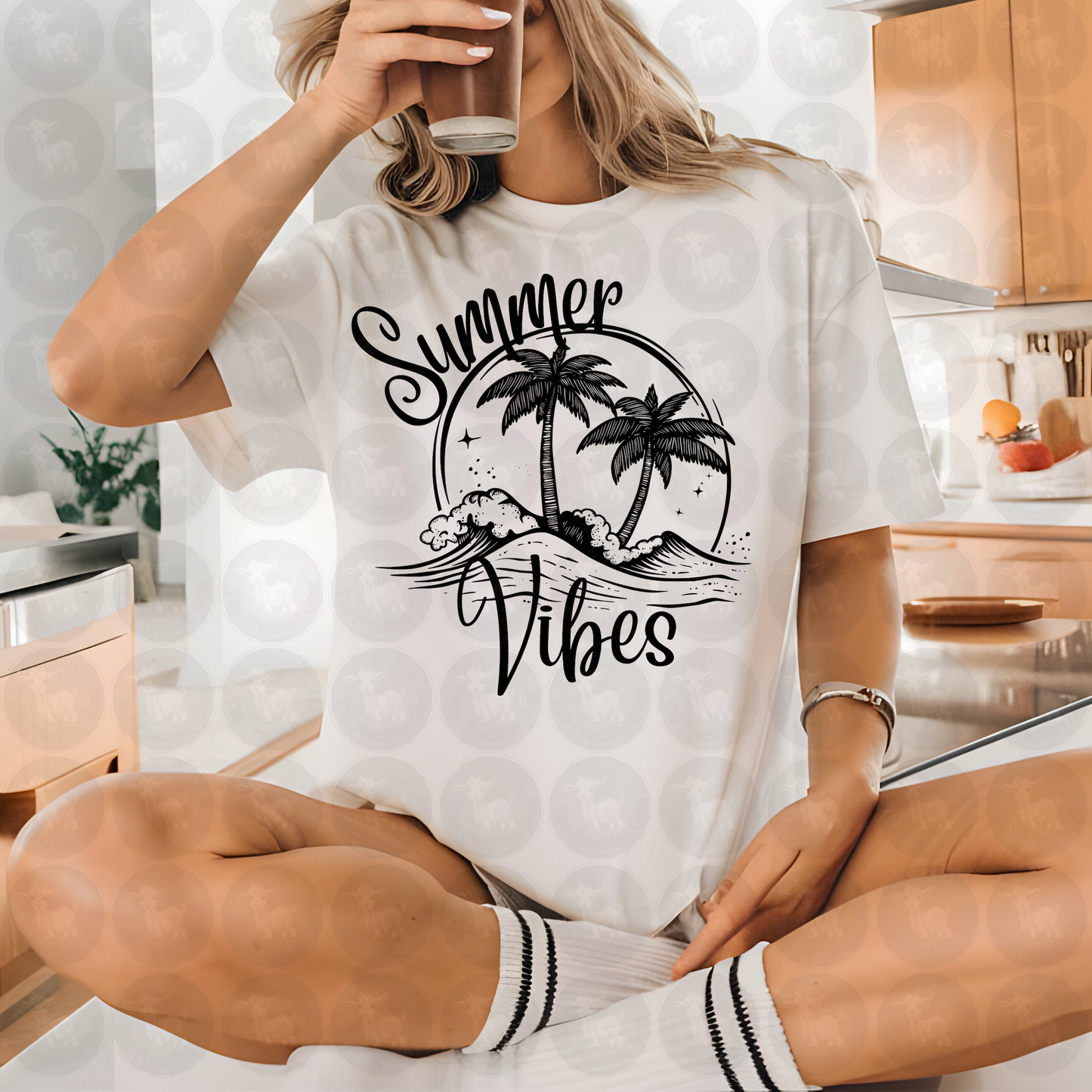 Summer Vibes Black Digital Design Download
