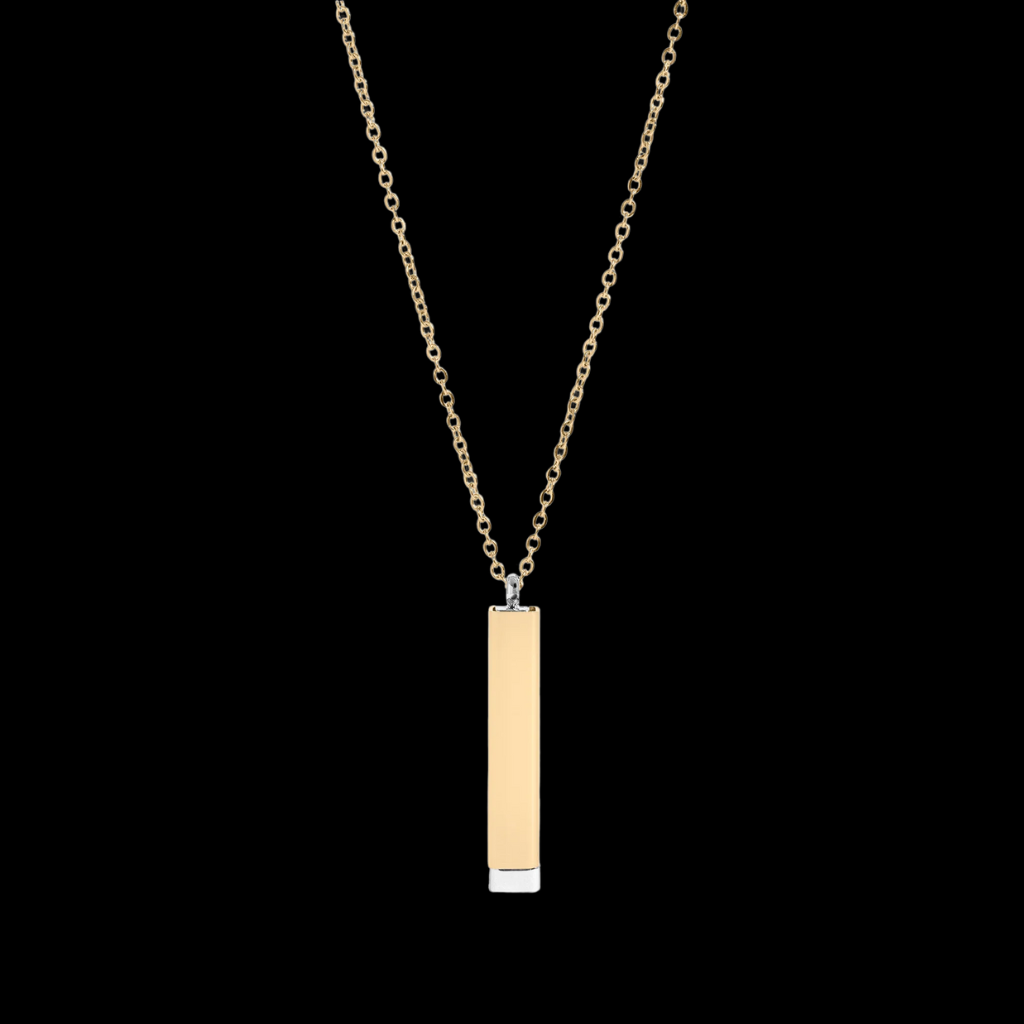 Hidden Message Sliding Blank Bar Necklace (Free Engraving)