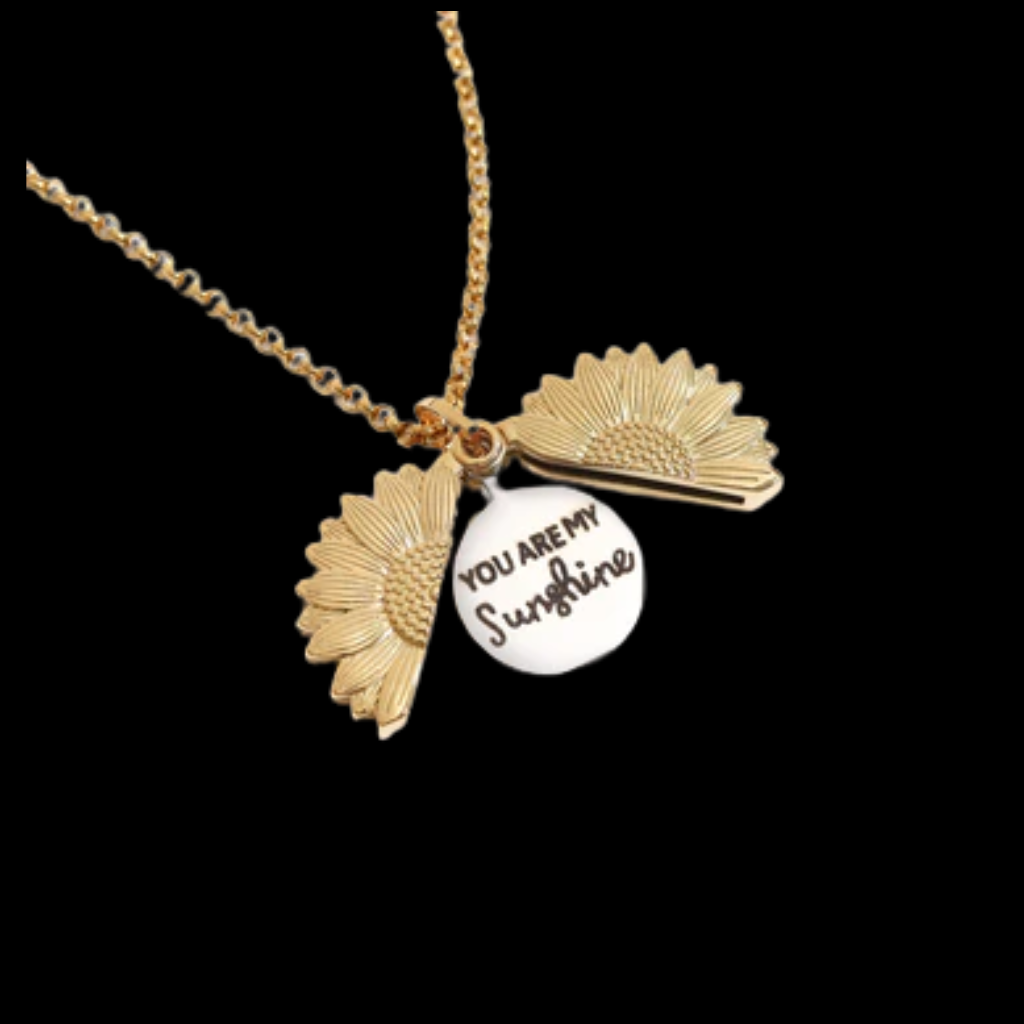Sunflower Hidden Message Necklace