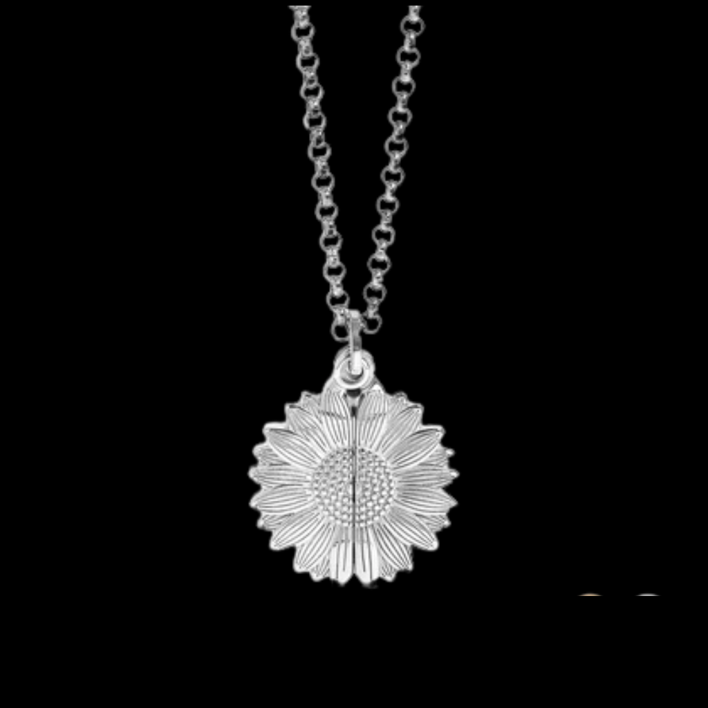 Sunflower Hidden Message Necklace