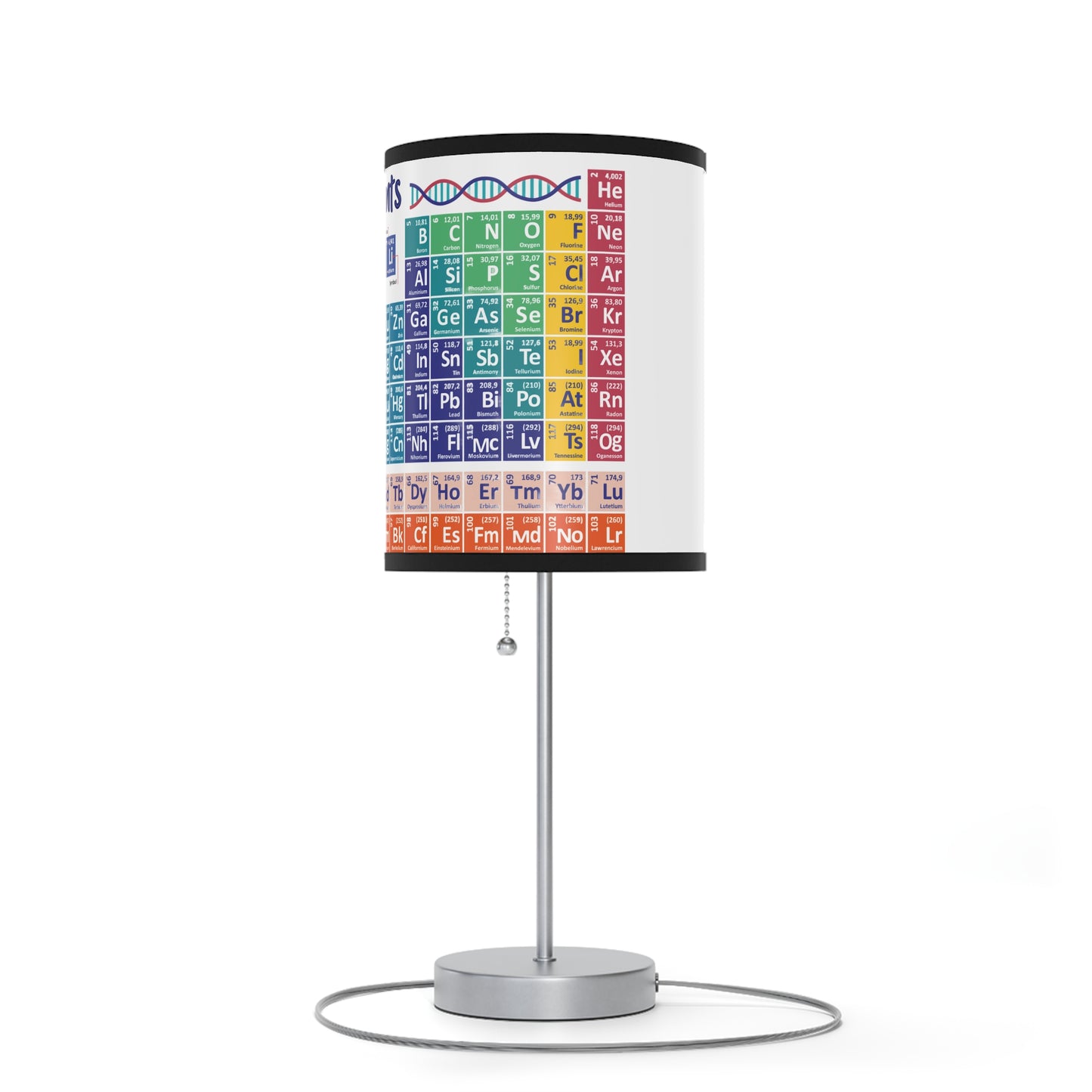 Scientific Periodic Table of Elements -Lamp on a Stand, US|CA plug