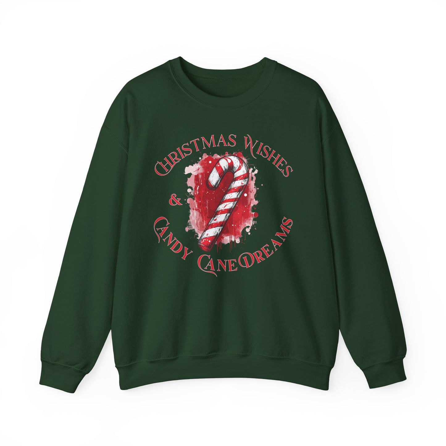 Christmas Wishes Wishes & Candy Cane Dreams -Crewneck Sweatshirt