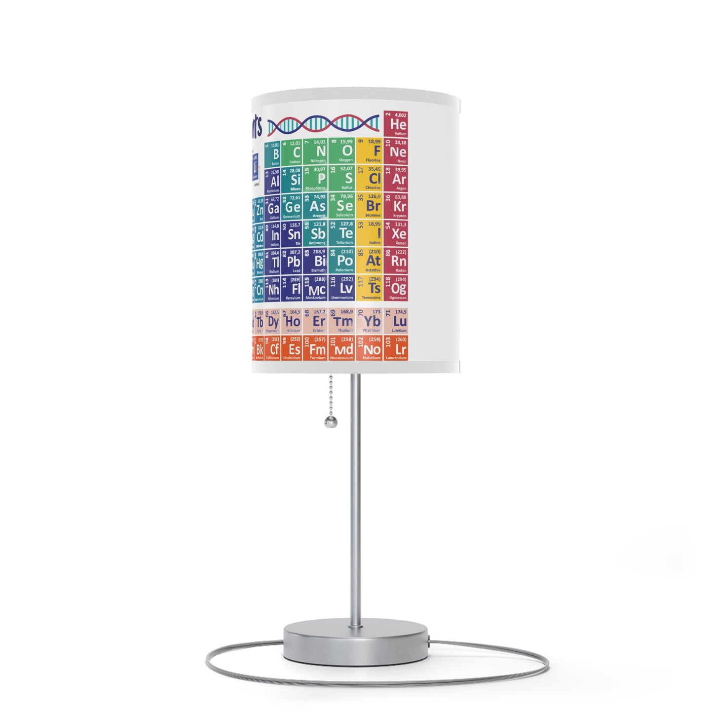 Scientific Periodic Table of Elements -Lamp on a Stand, US|CA plug