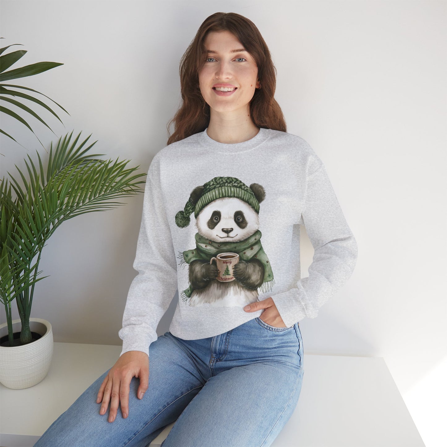 Merry Christmas Panda - Crewneck Sweatshirt