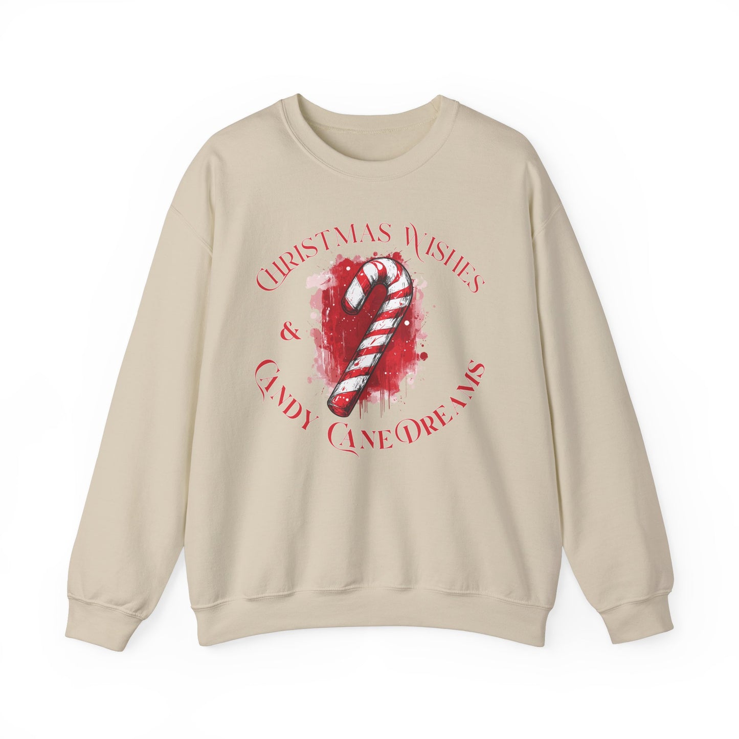 Christmas Wishes Wishes & Candy Cane Dreams -Crewneck Sweatshirt