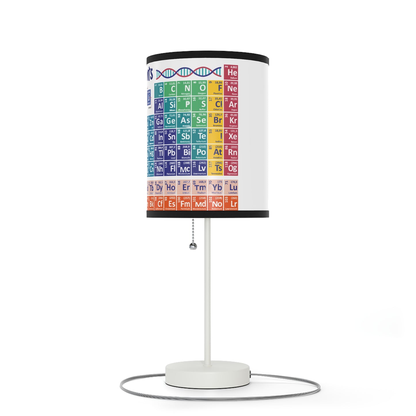 Scientific Periodic Table of Elements -Lamp on a Stand, US|CA plug