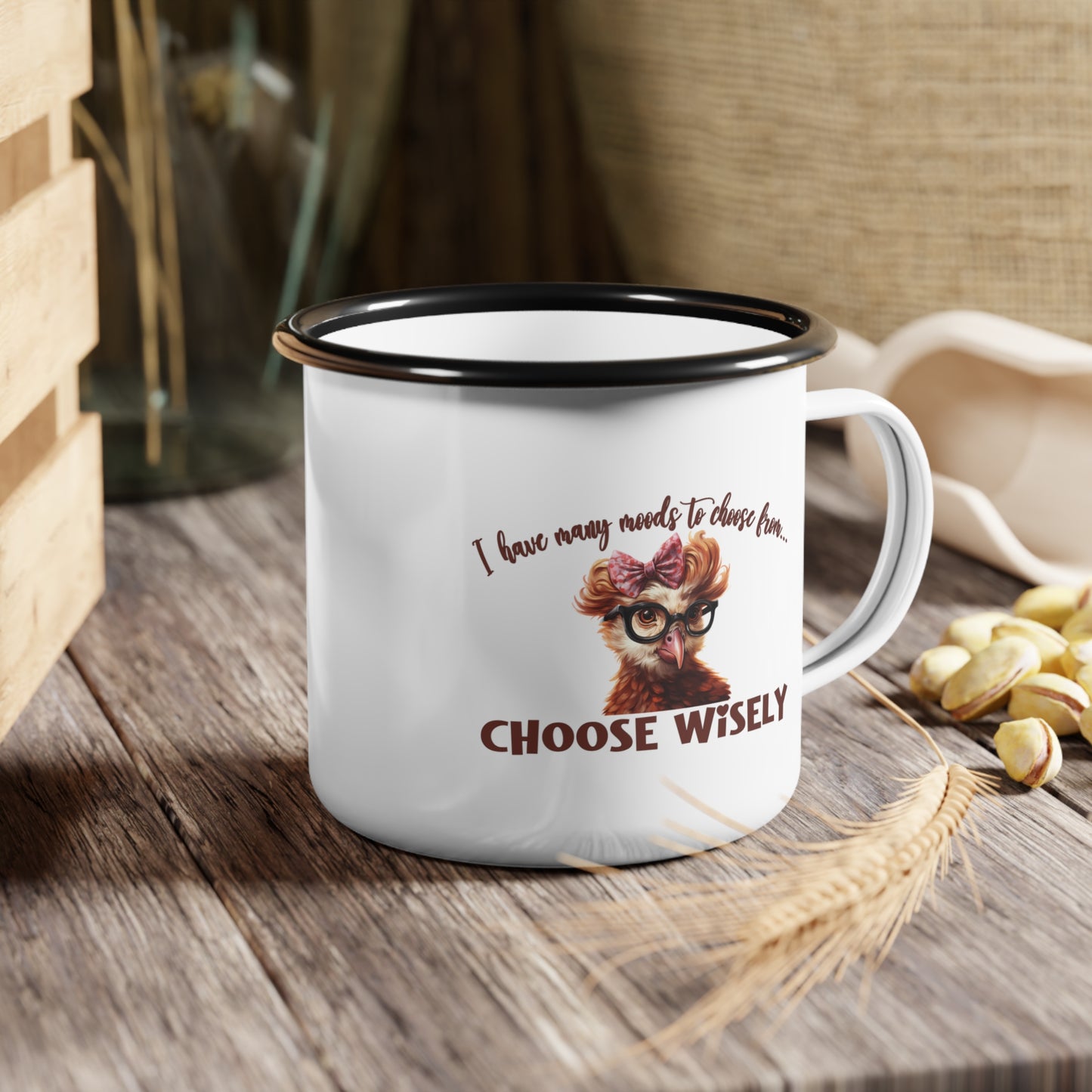 Mood -Choose Wisely -Enamel Camp Cup