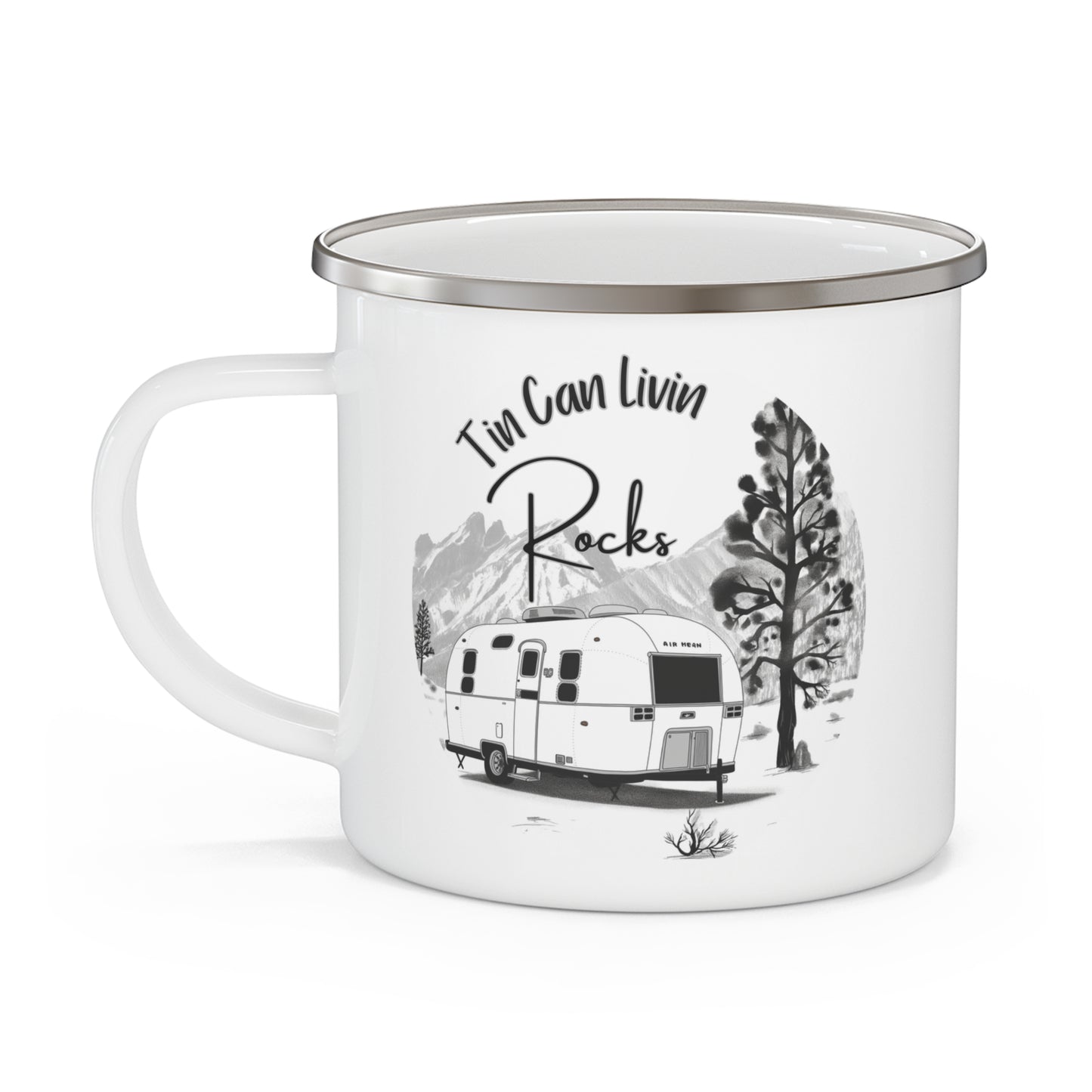 Tin Can Living Rocks -Enamel Camping Mug