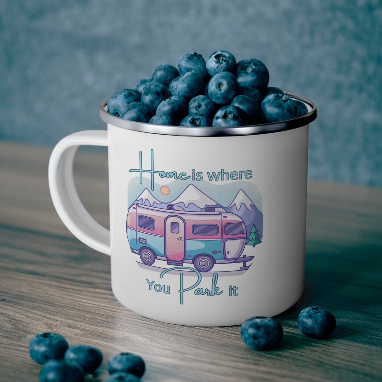 Home is Where You Park It -Enamel Camping Mug