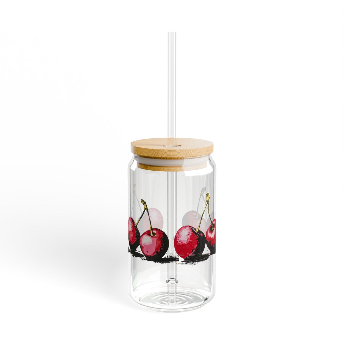 Jubilant Cherries - Sipper Glass, 16oz