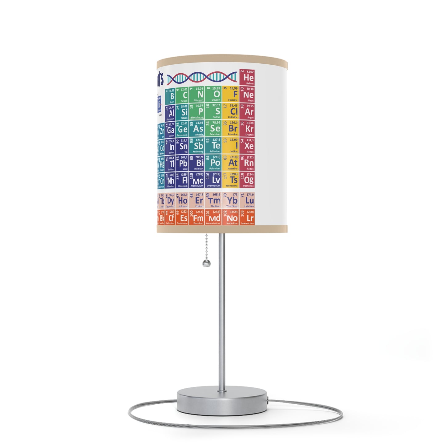 Scientific Periodic Table of Elements -Lamp on a Stand, US|CA plug