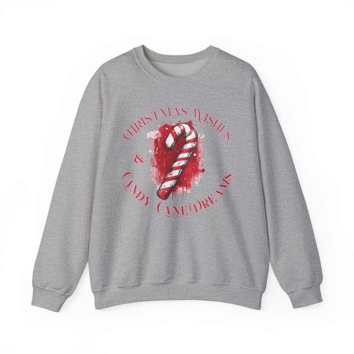 Christmas Wishes Wishes & Candy Cane Dreams -Crewneck Sweatshirt