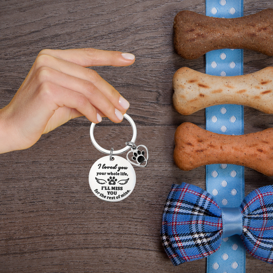 Rainbow Bridge Pet Memorial Key Chain (Free Engraving)