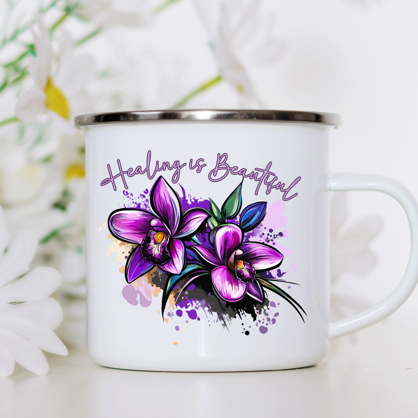 Healing is Beautiful -Enamel Camp Cup