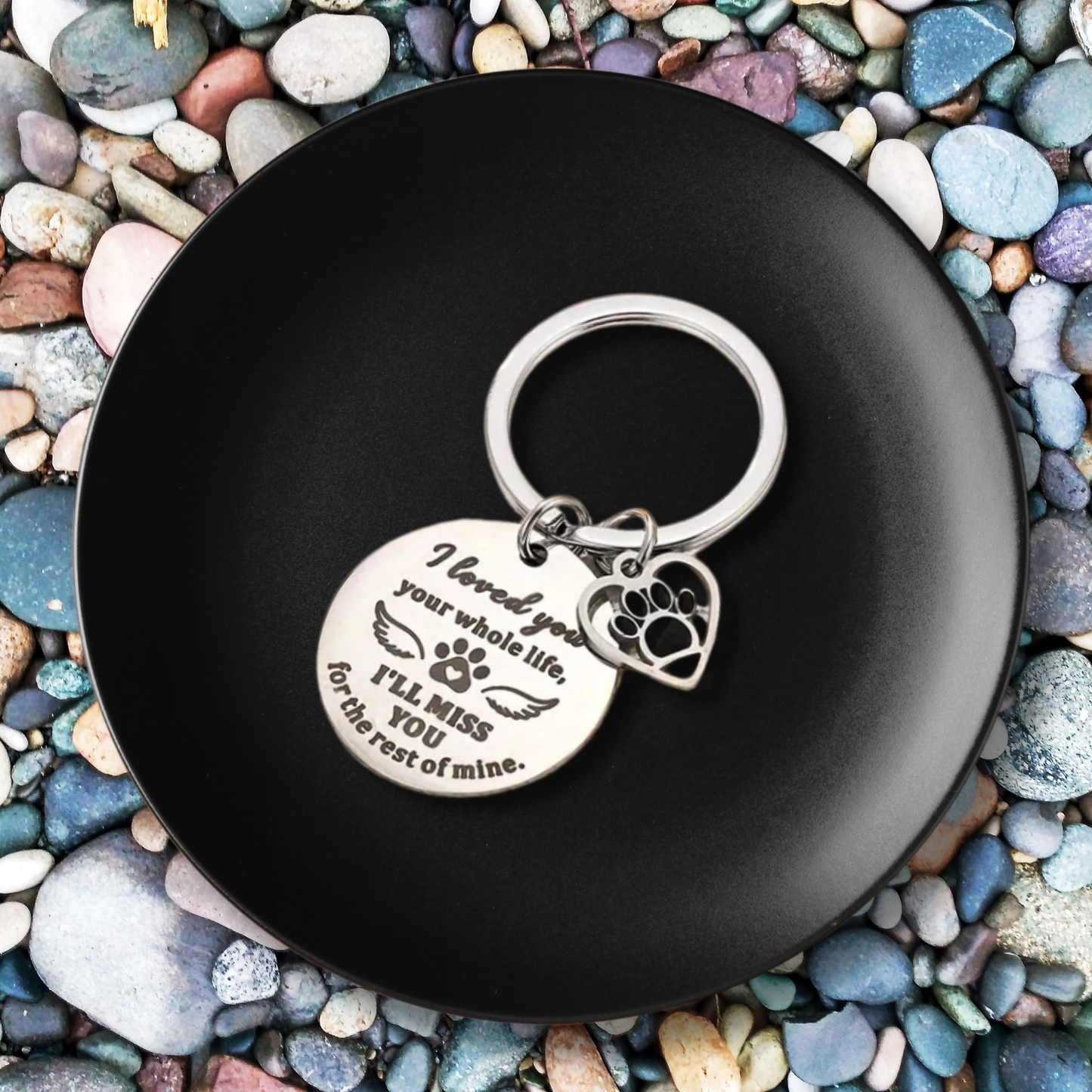 Rainbow Bridge Pet Memorial Key Chain (Free Engraving)