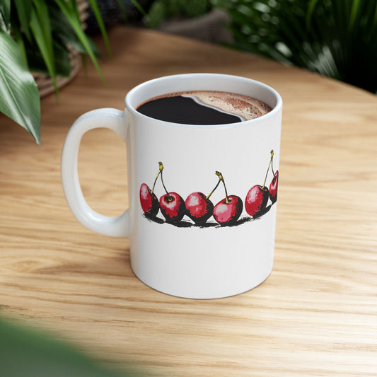 Jubilant Cherries - Ceramic Mug, (11oz, 15oz)