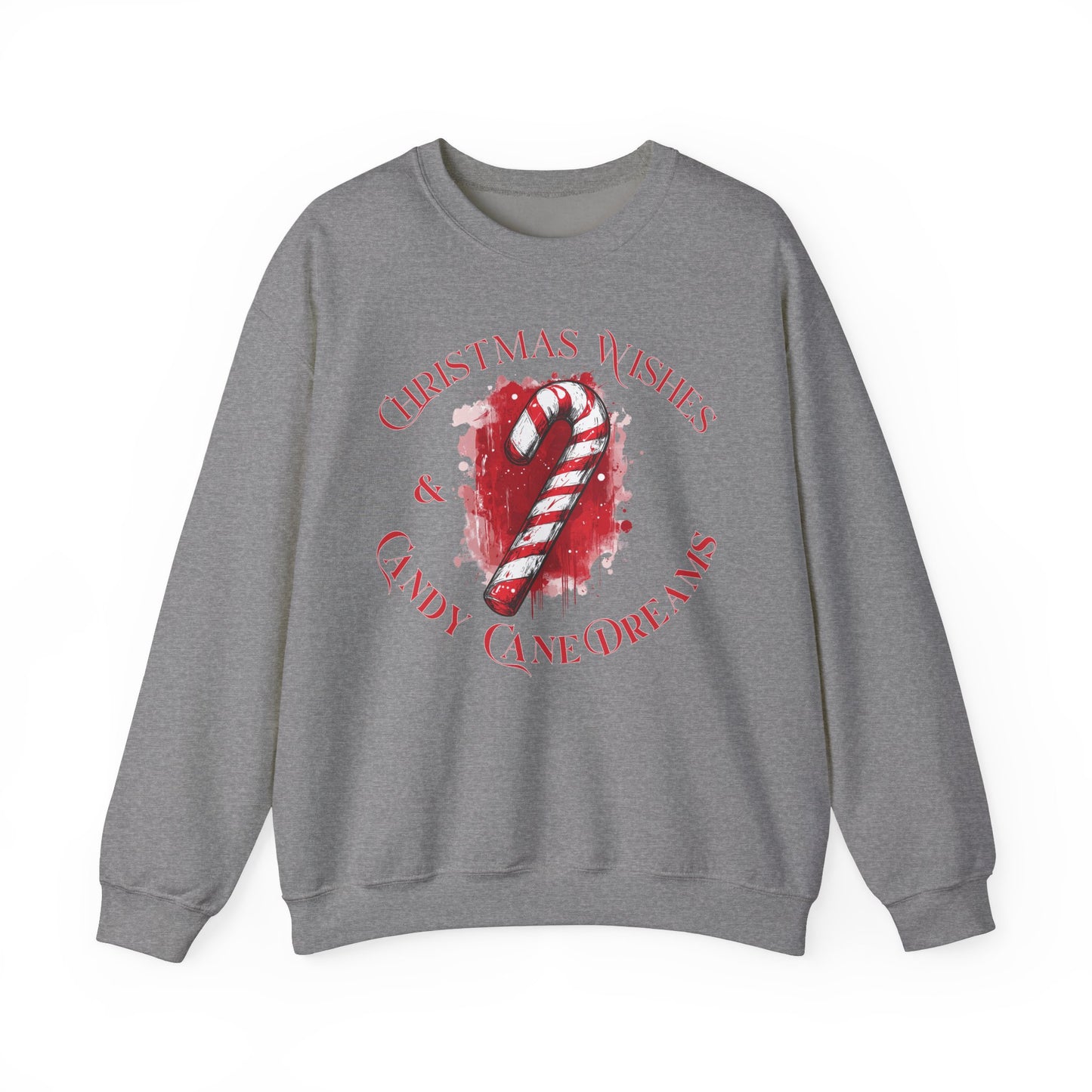 Christmas Wishes Wishes & Candy Cane Dreams -Crewneck Sweatshirt