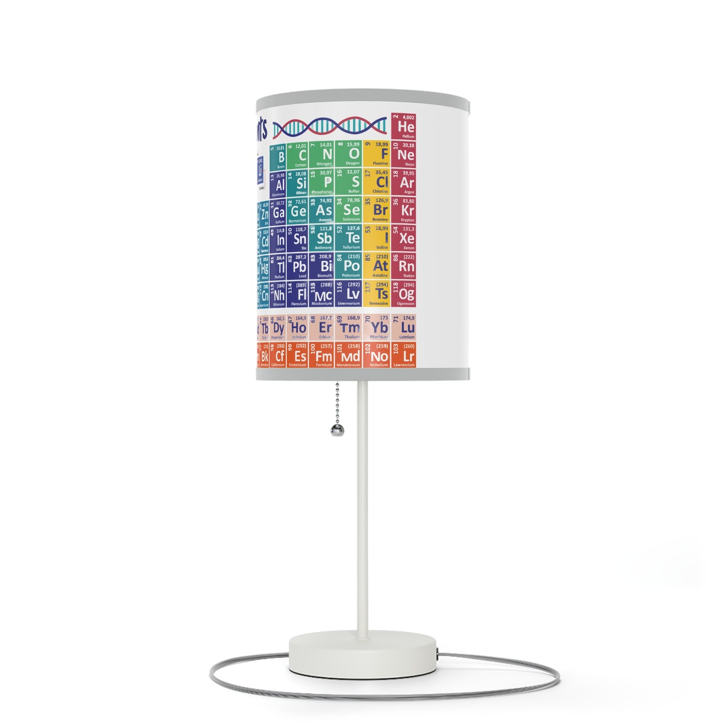 Scientific Periodic Table of Elements -Lamp on a Stand, US|CA plug