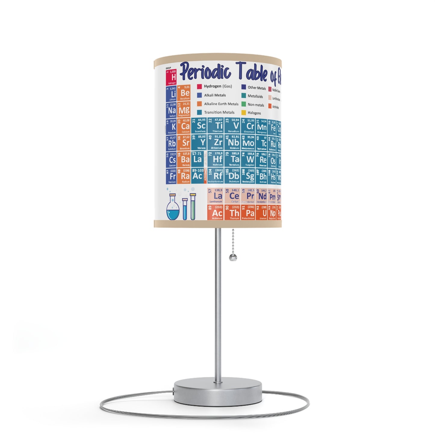 Scientific Periodic Table of Elements -Lamp on a Stand, US|CA plug