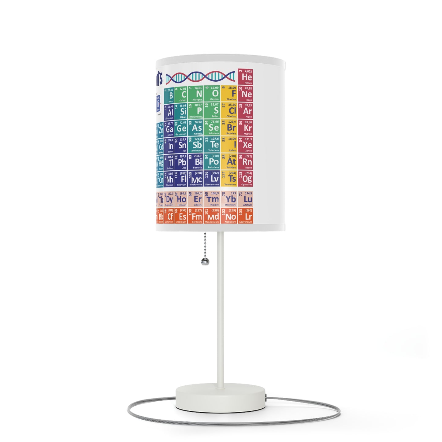 Scientific Periodic Table of Elements -Lamp on a Stand, US|CA plug