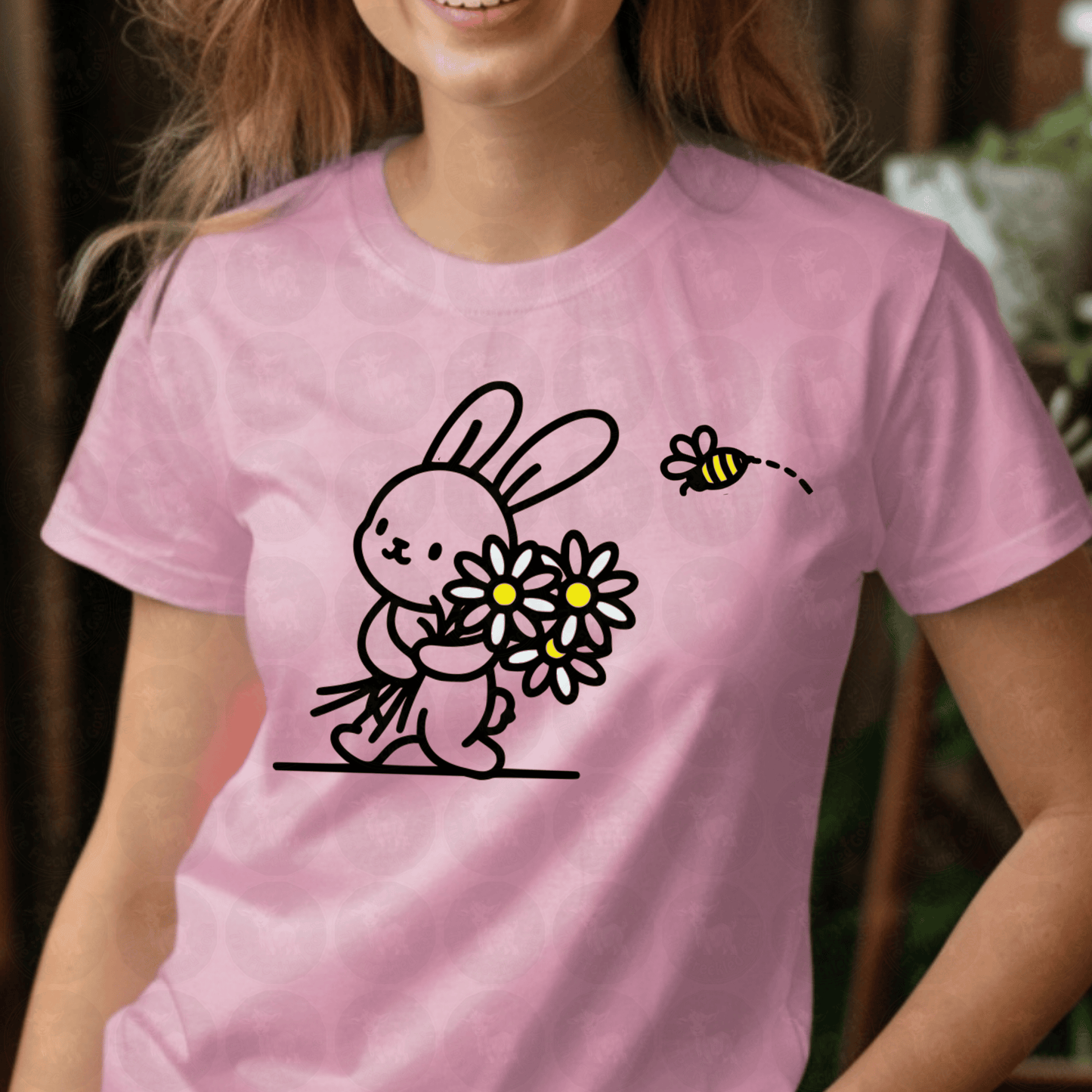 Bumblebee Chasing Bunny Rabbit Digital Design Download