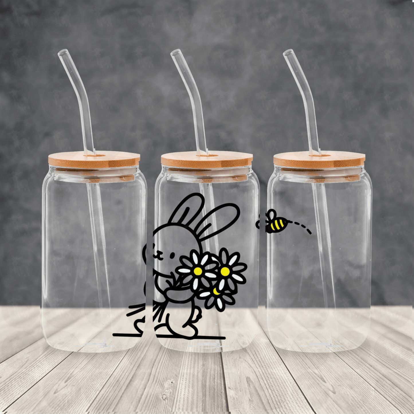 Bumblebee Chasing Bunny Rabbit Digital Design Download