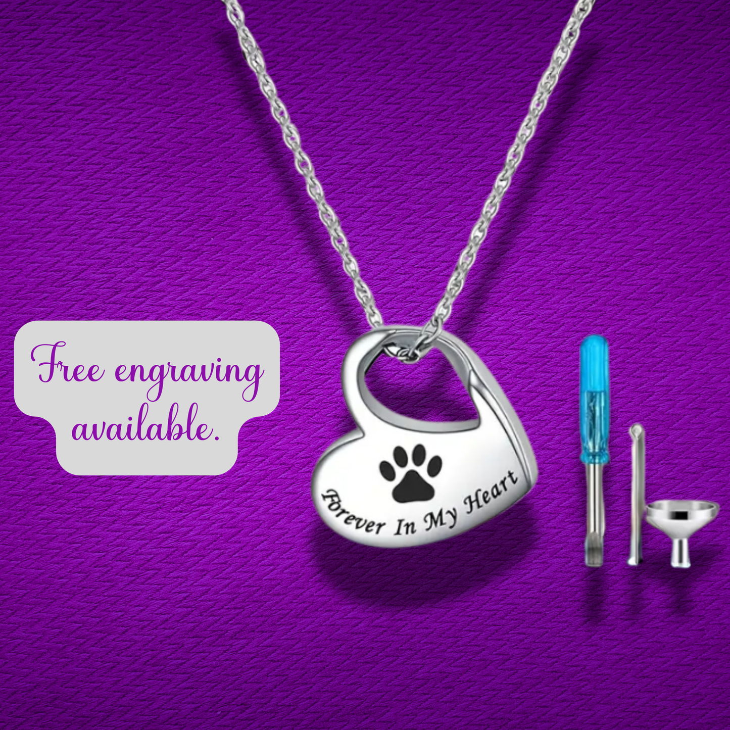 Forever in My Heart – Pet Memorial Urn Necklace