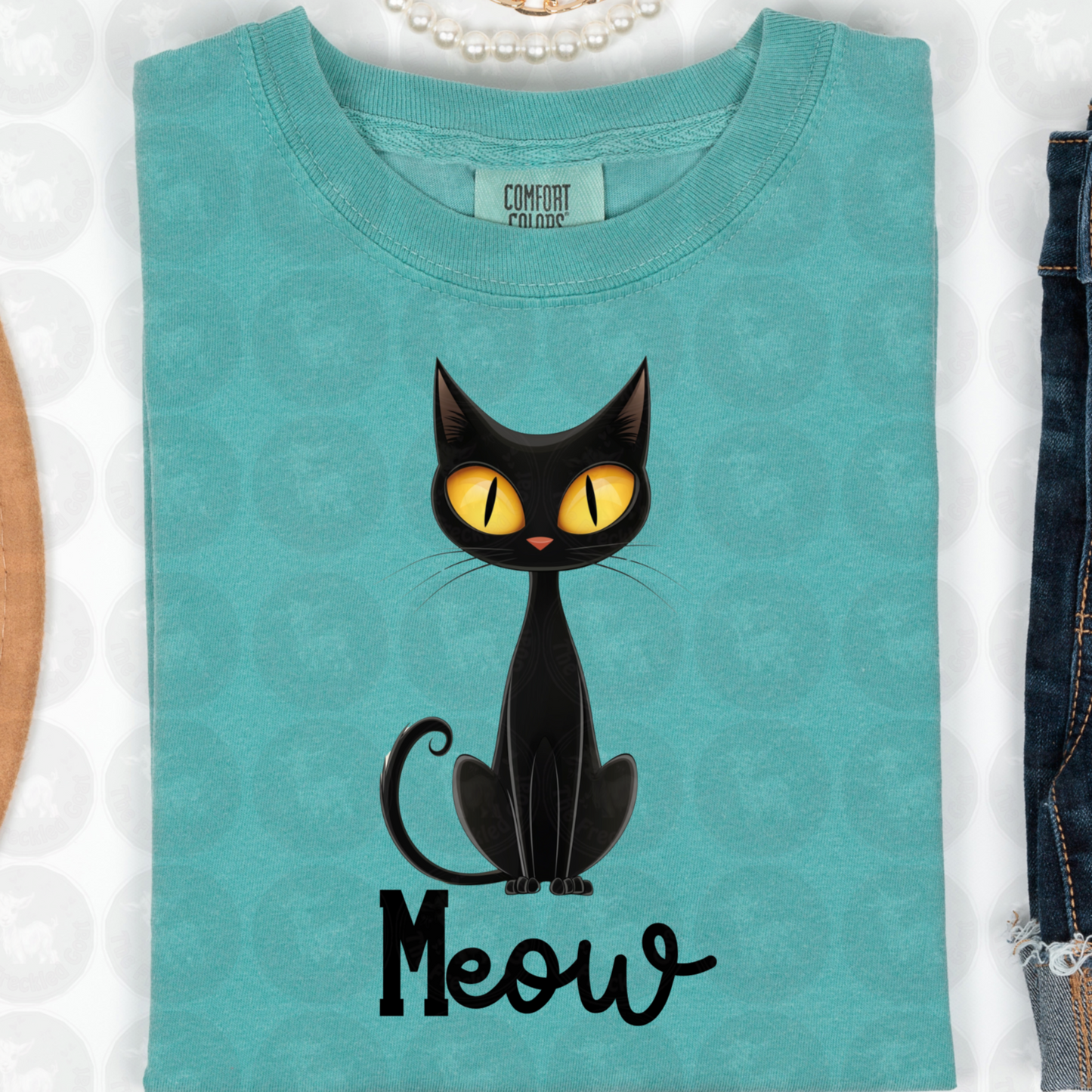 Black Cat with Yellow Eyes Art Print | Cute Minimalist Cat Lover Design | Sleek Feline Wall Decor or Shirt Graphic for Pet Fans