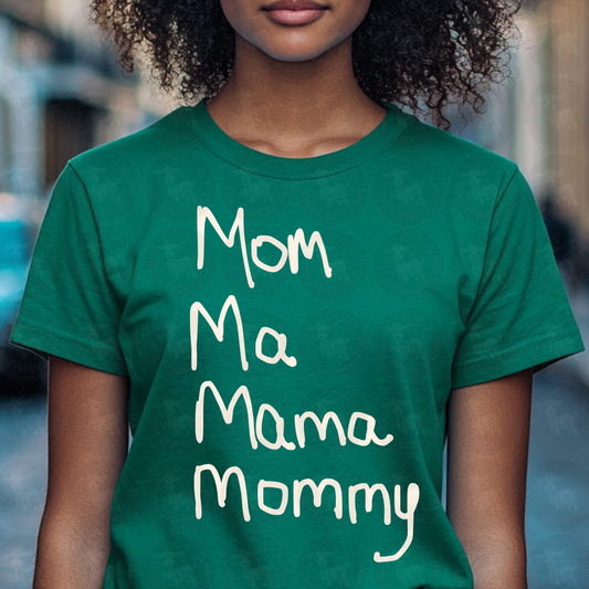 Mom Ma Mama Mommy Handwritten Wall Art | Minimalist Mother’s Day Printable | Nursery or Playroom Decor for Moms | Funny Kid Language Sign