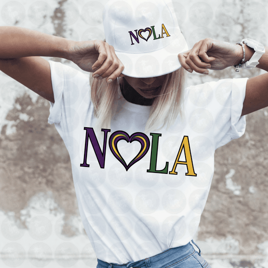 Nola (New Orleans) Mardi Gras Heart Digital Design Download