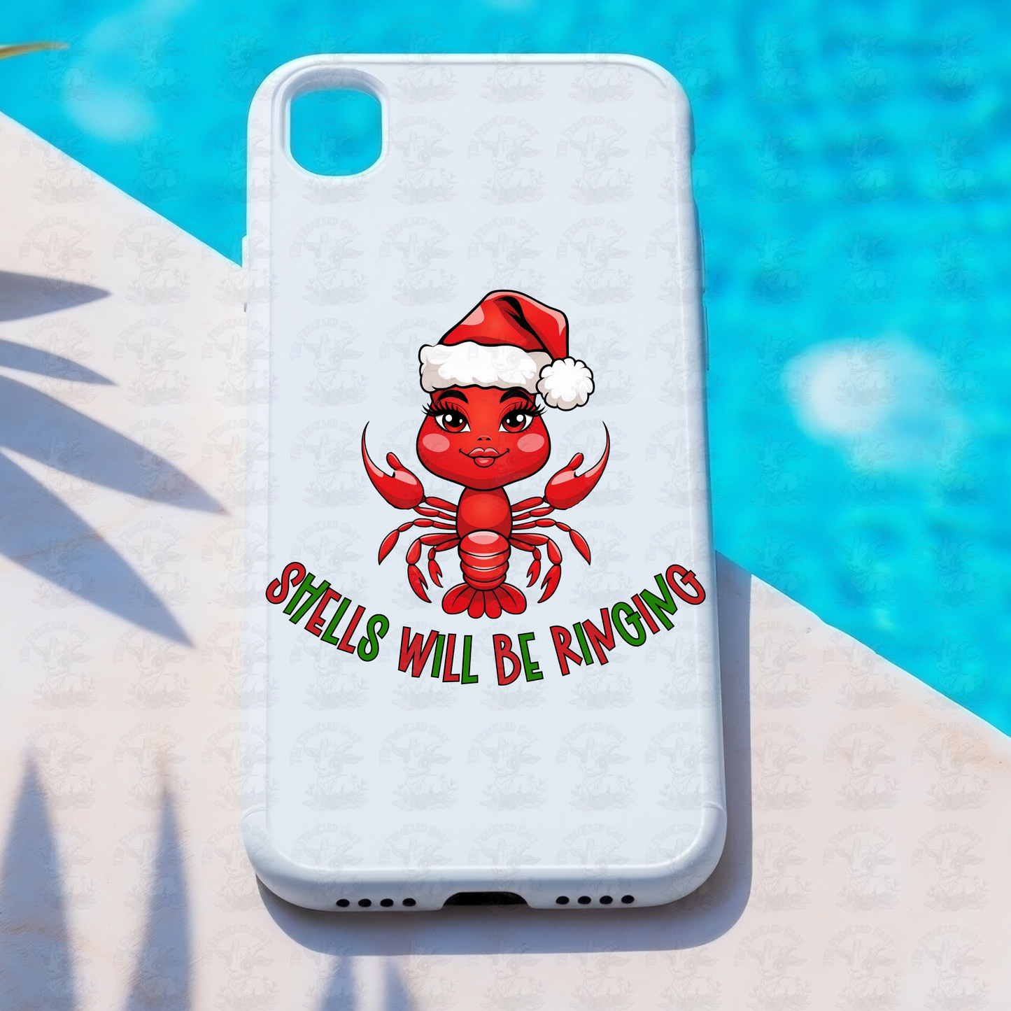Shells Will Be Ringing | Christmas in July Png | Funny Christmas Crawfish Girl Design | Bougie Louisiana Holiday Crawfish Digital Design Download