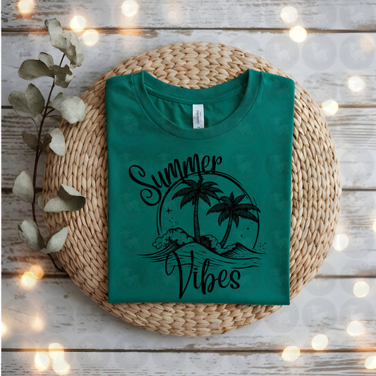 Summer Vibes Black Digital Design Download